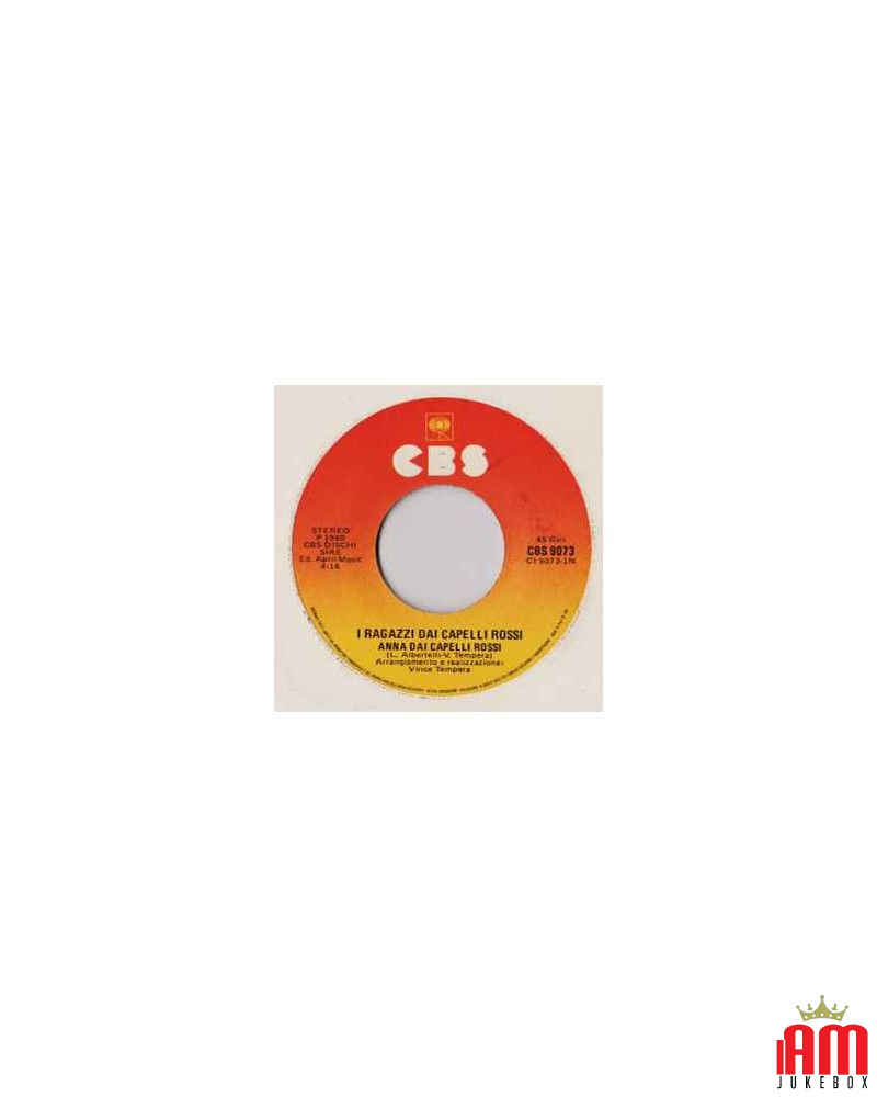 Anna Dai Capelli Rossi [I Ragazzi Dai Capelli Rossi] - Vinyl 7", 45 RPM, Stereo