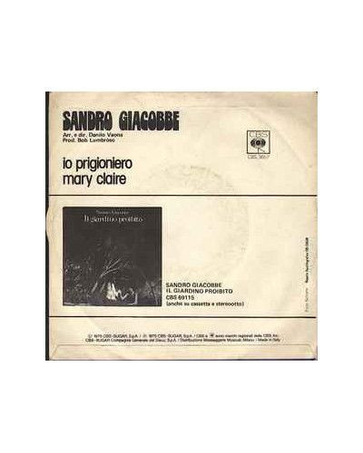 Io Prigioniero [Sandro Giacobbe] - Vinyl 7", 45 RPM