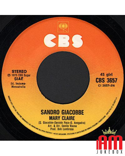 Io Prigioniero [Sandro Giacobbe] - Vinyl 7", 45 RPM