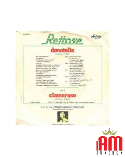 Donatella [Rettore] – Vinyl 7", 45 RPM [product.brand] 1 - Shop I'm Jukebox 