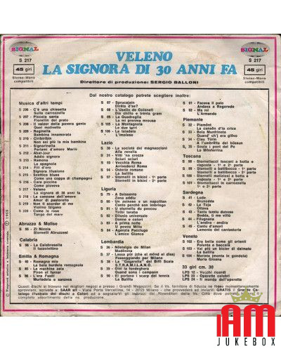 Veleno   La Signora Di 30 Anni Fa [Rosy Vitale,...] - Vinyl 7", 45 RPM