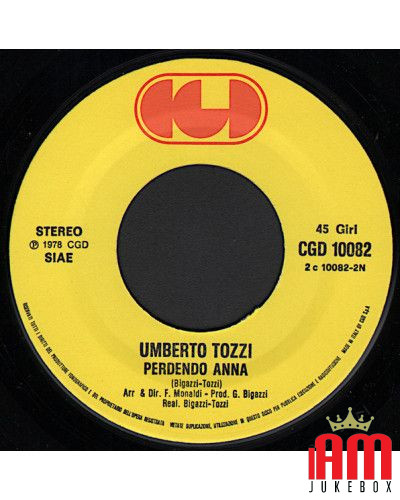 Tu [Umberto Tozzi] - Vinyl 7", 45 RPM, Single, Stereo