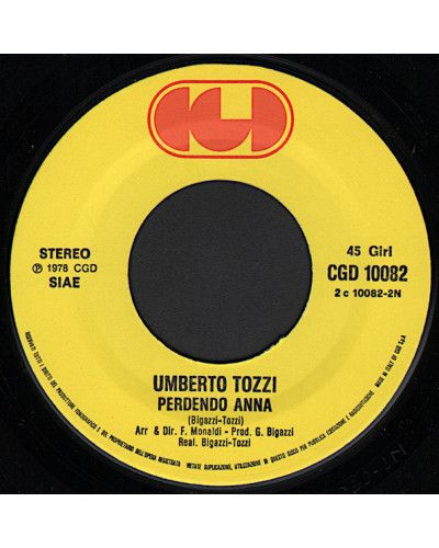 Tu [Umberto Tozzi] - Vinyl 7", 45 RPM, Single, Stereo [product.brand] 1 - Shop I'm Jukebox 