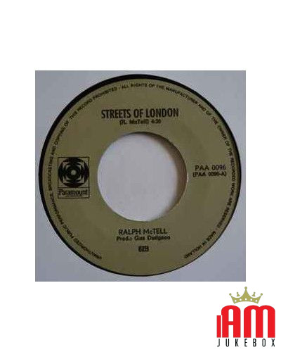 Streets Of London [Ralph McTell] - Vinyl 7", Single