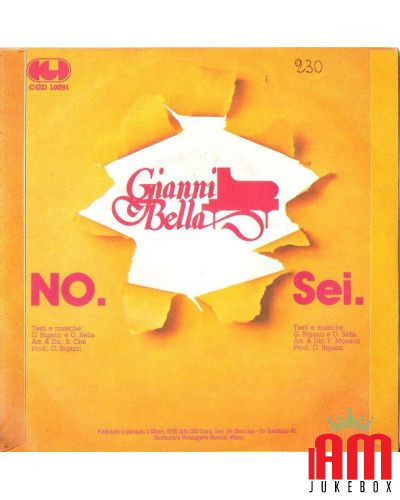 No [Gianni Bella] - Vinyl 7", 45 RPM, Stereo