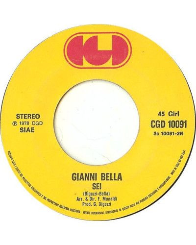 No [Gianni Bella] - Vinyl 7", 45 RPM, Stereo