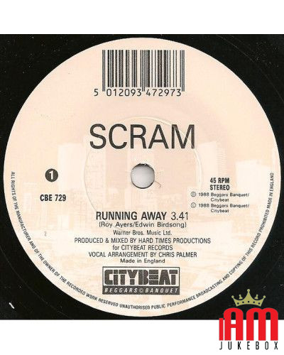 Running Away [Scram] - Vinyle 7", 45 tours, single [product.brand] 1 - Shop I'm Jukebox 