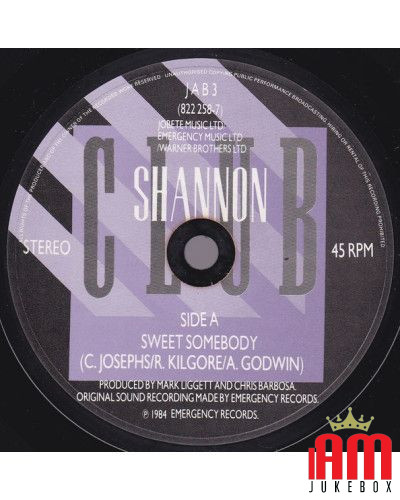 Sweet Somebody [Shannon] - Vinyl 7", 45 RPM, Single [product.brand] 1 - Shop I'm Jukebox 