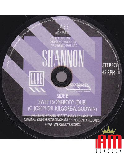 Sweet Somebody [Shannon] – Vinyl 7", 45 RPM, Single [product.brand] 1 - Shop I'm Jukebox 