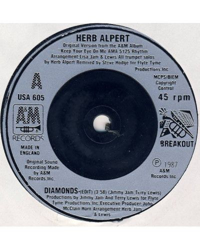 Diamonds [Herb Alpert] – Vinyl 7", 45 RPM, Single [product.brand] 1 - Shop I'm Jukebox 