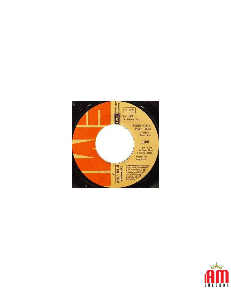 Forte Forte, Piano Piano [Tony Cicco] - Vinyl 7", 45 RPM, Single, Stereo [product.brand] 1 - Shop I'm Jukebox