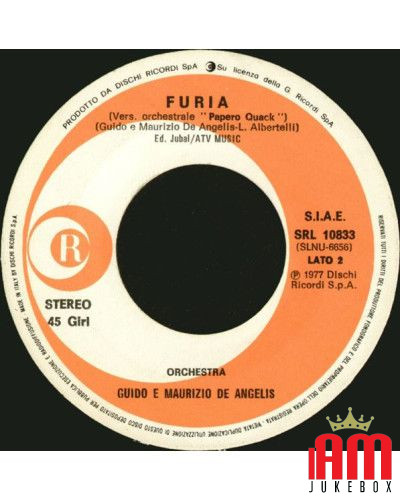 Furia [Mal,...] - Vinyl 7", 45 RPM, Stéréo [product.brand] 1 - Shop I'm Jukebox 