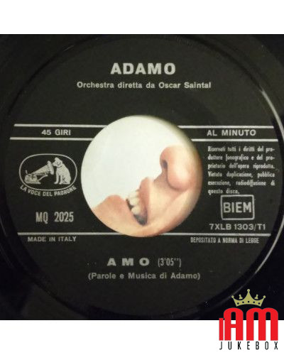 Amo [Adamo] - Vinyl 7", 45 RPM