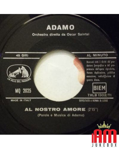 Amo [Adamo] - Vinyl 7", 45 RPM