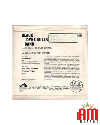 Black Dyke Mills Band (John Foster & Son Limited) [The Black Dyke Mills Band] - Vinyl 7", 45 RPM, EP