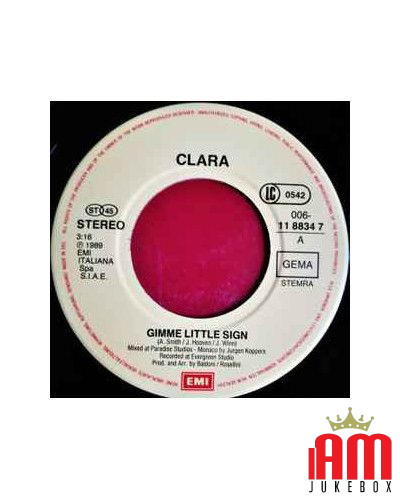 Gimme Little Sign [Clara Moroni] - Vinyl 7", 45 RPM, Single [product.brand] 1 - Shop I'm Jukebox 