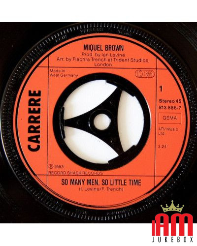 So Many Men, So Little Time [Miquel Brown] - Vinyl 7", 45 RPM, Single, Stereo