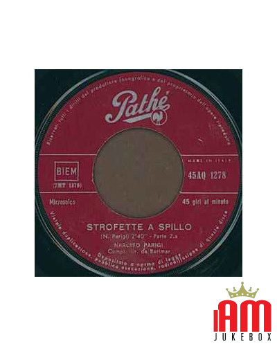 Strofette A Spillo [Narciso Parigi] - Vinyl 7", 45 RPM [product.brand] 1 - Shop I'm Jukebox 