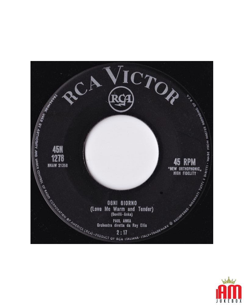 Ogni Giorno [Paul Anka] - Vinyl 7", 45 RPM, Single [product.brand] 1 - Shop I'm Jukebox 