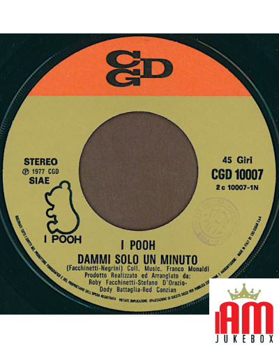 Dammi Solo Un Minuto [Pooh] - Vinyl 7", 45 RPM [product.brand] 1 - Shop I'm Jukebox 