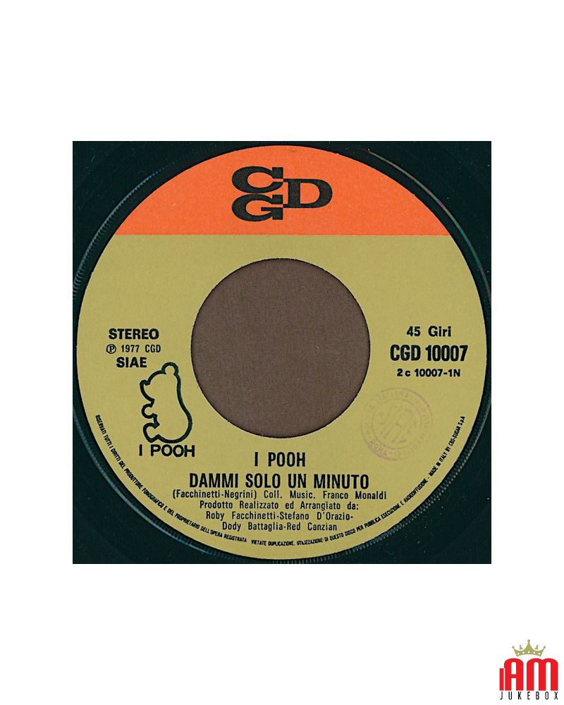 Dammi Solo Un Minuto [Pooh] - Vinyl 7", 45 RPM