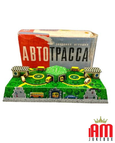 ABTOTPACCA PISTA CON CARICA A MOLLA MADE IN USSR GIOCATTOLO VINTAGE ANNI 60 [product.brand] 1 - Shop I'm Jukebox 