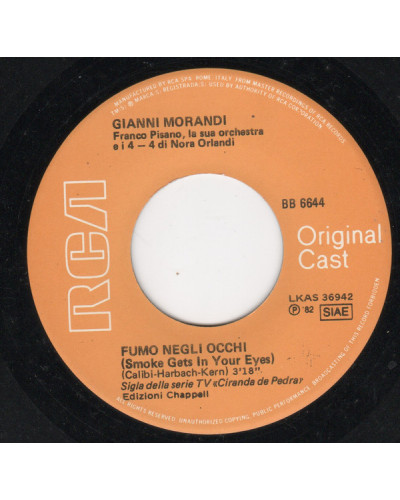 Fumo Negli Occhi [Gianni Morandi] - Vinyl 7", 45 RPM, Stereo [product.brand] 1 - Shop I'm Jukebox