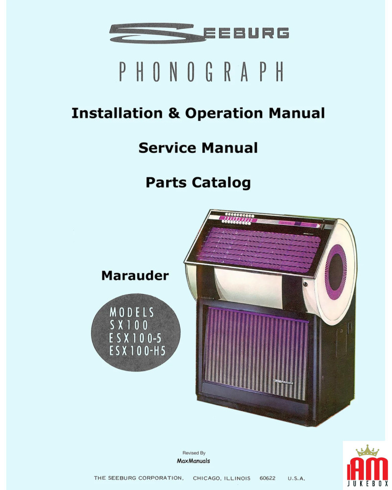 Manuale Jukebox SEEBURG in pdf ad alta definizione scaricabile. Modelli SX 100, ESX 100-5, Esx 100-H5 'Marauder' (juke box) Seeb