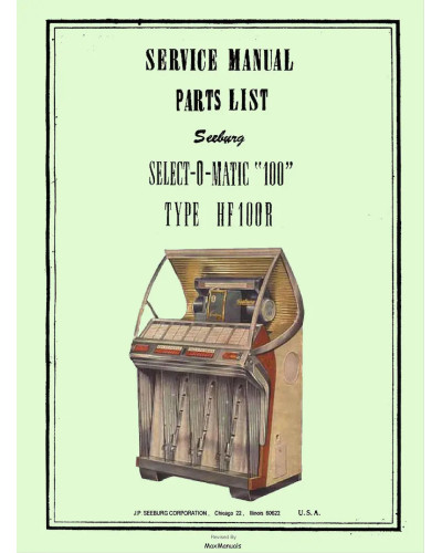 SEEBURG HF 100 R & 100 RD Jukebox Manual