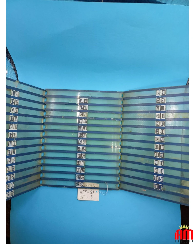 Set of 3 Wurlitzer 1400 Jukebox - Title Card Holder (WP151) Parts of spare parts Wurlitzer Wurlitzer Condition: Used [product.su