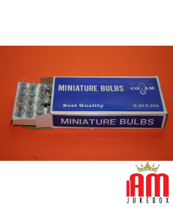 Miniature Bulbs Colam 6.3V 0.25A BA9S 50Pcs