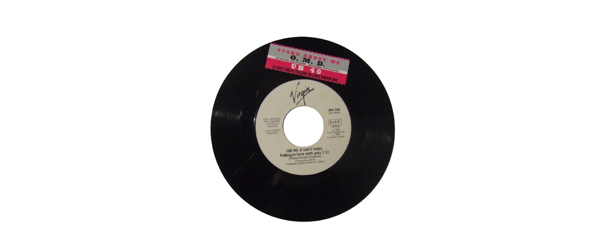 Jukebox-Vinyls mit Originalaufklebern